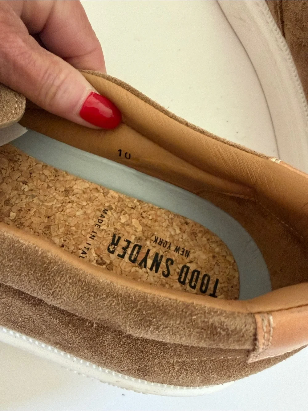 Todd Snyder Tuscan Brown Suede Slip-On Loafers with White Sole Sz 10.  New Tub9